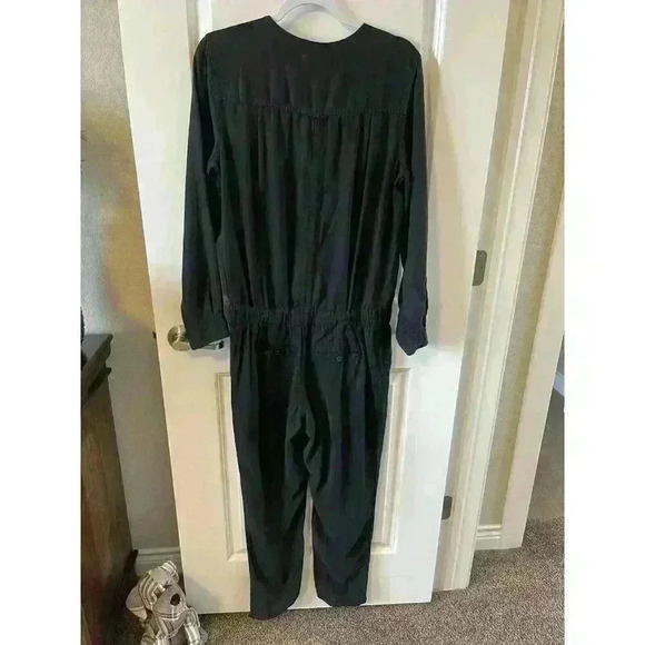 NWT H&M LOGG Size 10 Black Jumpsuit Long Sleeve zip up Pockets Medium - Picture 2 of 6
